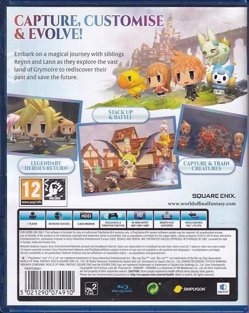 World of Final Fantasy - PS4 (B Grade) (Genbrug)